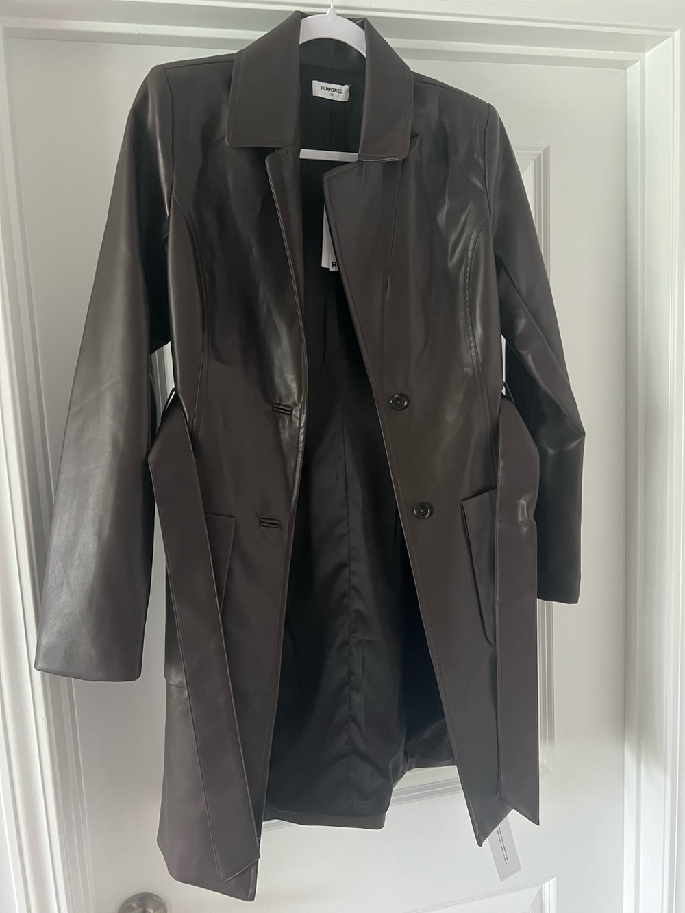 Rumored Matrix Trench Coat (vegan leather)